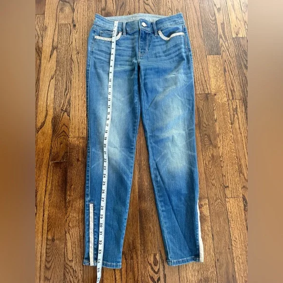 WHBM Skinny Ankle Jeans w Zipper on Bottom - Picture 9 of 14